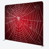 Aperturee - Aperturee Red White Super Spider Wab Square Tension Backdrop